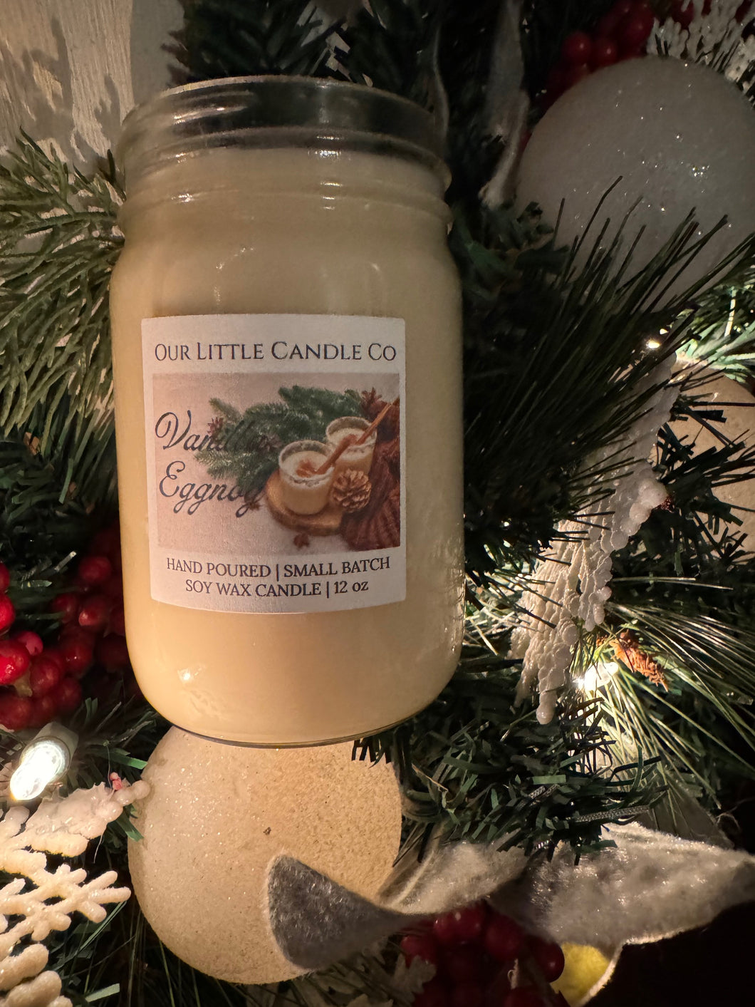 Vanilla Eggnog 12 oz Canning Jar